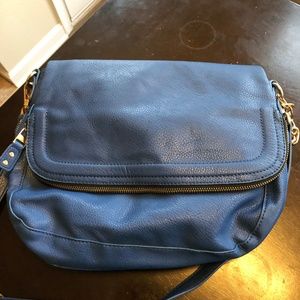 Royal Blue Leather Crossbody